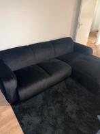 4-zitshoekbank Lola velvet rechts (Black), Huis en Inrichting, Banken | Bankstellen, Ophalen, Hoekbank, Driepersoons, Zo goed als nieuw