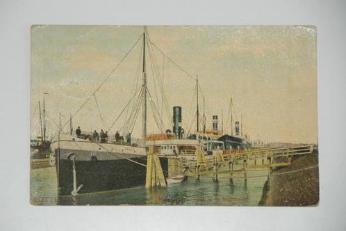 Ansichtkaart Spaansche Schepen Maashaven Rotterdam 1915, Verzamelen, Ansichtkaarten | Themakaarten, Gelopen, Voor 1920, Voertuig