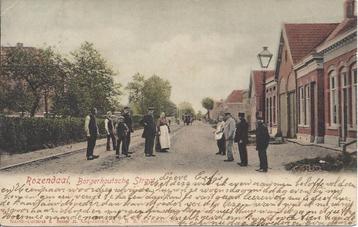Roosendaal (N.Br.) Borgerhoutsche Straat, veel Volk, 1906