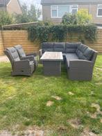 Loungeset met tafel en 2 stoelen., Tuin en Terras, Ophalen of Verzenden, Zo goed als nieuw, Wicker