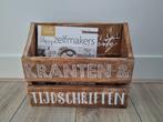 Stoere landelijke houten krantenbak, Ophalen of Verzenden, Gebruikt