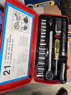 Vintage 21-delige complete doppenset, Auto diversen, Autogereedschap, Ophalen of Verzenden, Gebruikt