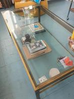 Vintage salontafel van glas, Huis en Inrichting, Kasten | Vitrinekasten, Glas, Minder dan 100 cm, 25 tot 50 cm, 50 tot 100 cm