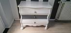Buikkastje grijs wit met spiegel, Huis en Inrichting, Kasten | Ladekasten, Ophalen, Minder dan 50 cm, Gebruikt, Landelijk