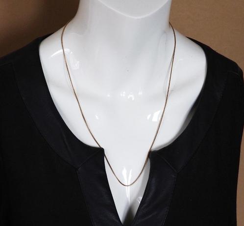 14 krt gouden schakelketting met Venetiaanse schakel - 60 cm, Sieraden, Tassen en Uiterlijk, Kettingen, Zo goed als nieuw, Goud