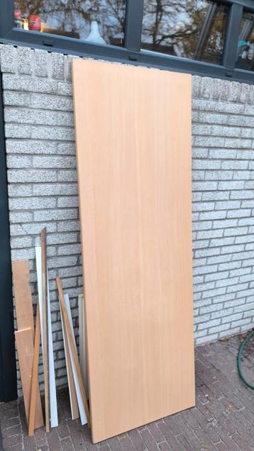 Tafelblad mdf 177 x 65 x 3 cm licht beuken beschikbaar voor biedingen