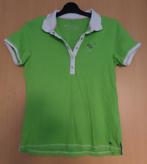 Sportief groen poloshirt maat M met leuke print., Maat 38/40 (M), Ophalen of Verzenden, Zo goed als nieuw, Korte mouw