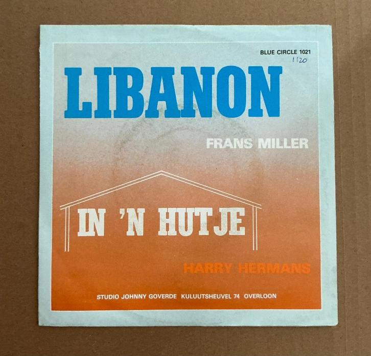 Frans Miller - Libanon / In 'n hutje - Piraten topper, Cd's en Dvd's, Vinyl | Nederlandstalig, Gebruikt, Levenslied of Smartlap
