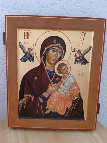 mooie moderne ikoon maria met kindje jezus beschikbaar voor biedingen