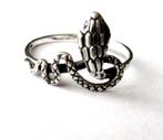 925 Zilveren slang snake slangen ring maat 18,5-19, Sieraden, Tassen en Uiterlijk, Ringen, Ophalen, 18 tot 19, Zo goed als nieuw