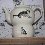 theepotje met warmhouder/rechaud katten kat poezen poes, Dieren en Toebehoren, Oktober