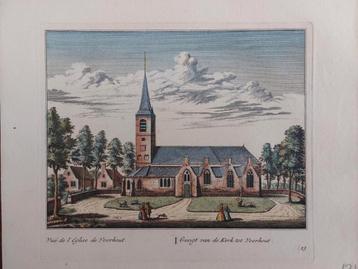23 / Kerk van Voorhout gemeente Teylingen Gravure uit 1732 beschikbaar voor biedingen