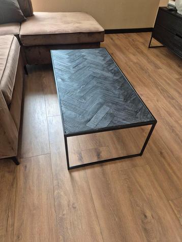 Zwarte salon tafel 120 cm lang
