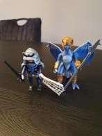 PLaymobil blauwe draak met krijger, Ophalen of Verzenden, Gebruikt, Los playmobil