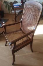 Mooie houten webbing stoel, Huis en Inrichting, Stoelen, Ophalen, Riet of Rotan, Bruin, Zo goed als nieuw