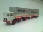 Herpa MAN F8 volume combinatie Transmaximal wit, Ophalen of Verzenden, Bus of Vrachtwagen, Zo goed als nieuw, Herpa