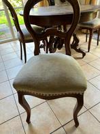 4 Antieke Medaillon Stoelen, Huis en Inrichting, Stoelen, Ophalen, Gebruikt, Bruin, Vier