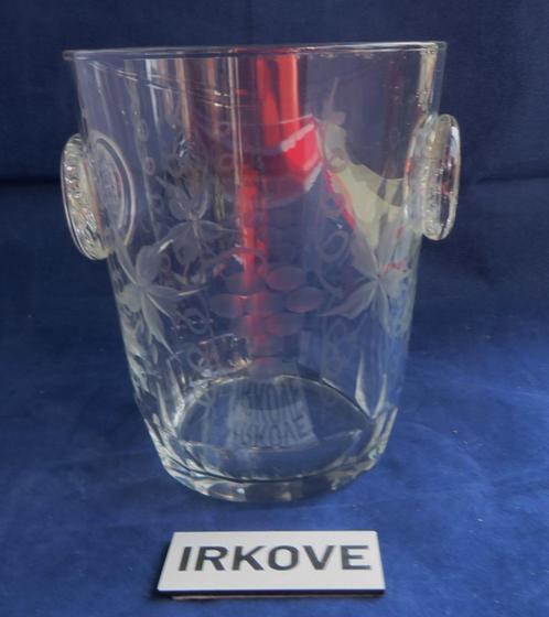 FLINKE DRUIVENSPOEL BEKER / KOELER * Tafelstuk *, Antiek en Kunst, Antiek | Glas en Kristal, Verzenden
