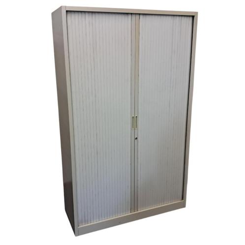 Roldeurkast Lichtgrijs 195 x 120 x 45, Huis en Inrichting, Kasten | Roldeurkasten en Archiefkasten, Gebruikt, 150 tot 200 cm, 100 tot 150 cm