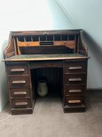 Laatste kans!! Antiek Rolluik Bureau met Groen Lederen Blad, Antiek en Kunst, Ophalen