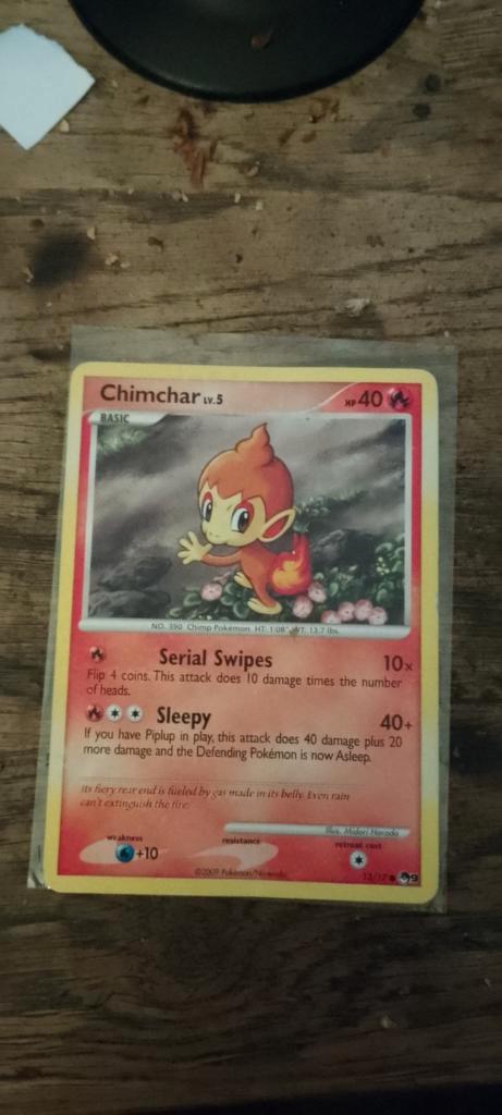 Chimchar pop series 9, Hobby en Vrije tijd, Verzamelkaartspellen | Pokémon, Zo goed als nieuw, Losse kaart, Ophalen of Verzenden