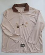 Beige polo sweatshirt met borduur en applicaties, maat 46, Oosterveldweg 15, 7274 DZ, Verzenden, Beige, Maat 46/48 (XL) of groter