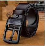 New Leather Cowhide Men's Belt Fashion Metal Alloy, Ophalen of Verzenden, Nieuw, Bruin, 80 tot 90 cm