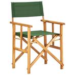 Regisseursstoelen 2 st massief acaciahout groen, Verzenden, Nieuw
