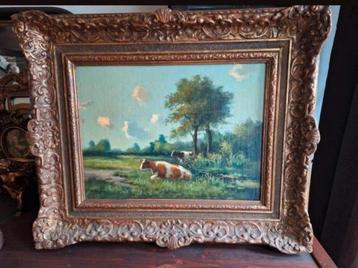 Olieverf Schilderij op Doek/Anton Muller in een Baroklijst beschikbaar voor biedingen