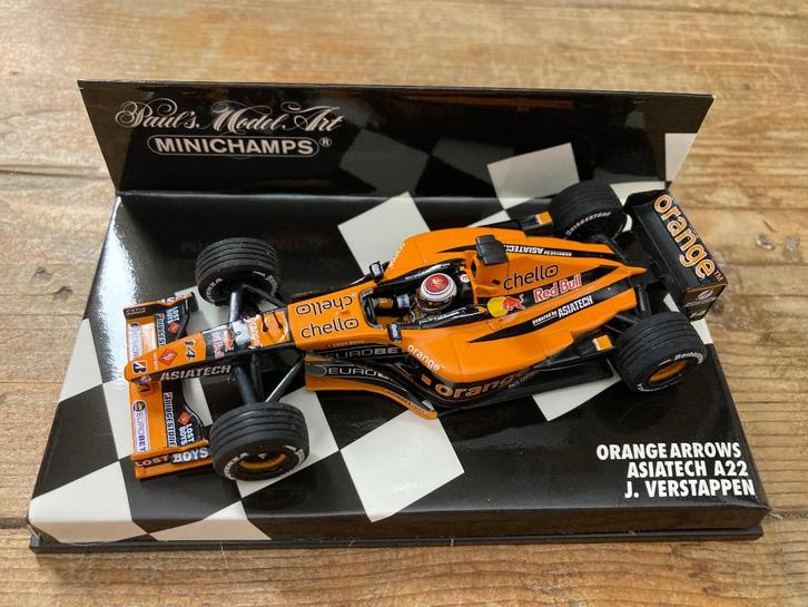 ✅ Jos Verstappen 1:43 Orange Arrows Asiatech A22 2001, Verzamelen, Automerken, Motoren en Formule 1, Nieuw, Formule 1, Ophalen of Verzenden