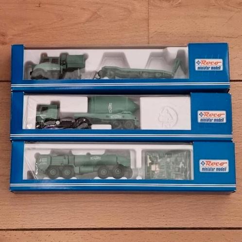 SCHWARZBAU OSHKOSH-UNIMOG-VOLVO, Hobby en Vrije tijd, Modelauto's | 1:87, Zo goed als nieuw, Bus of Vrachtwagen, Ophalen of Verzenden