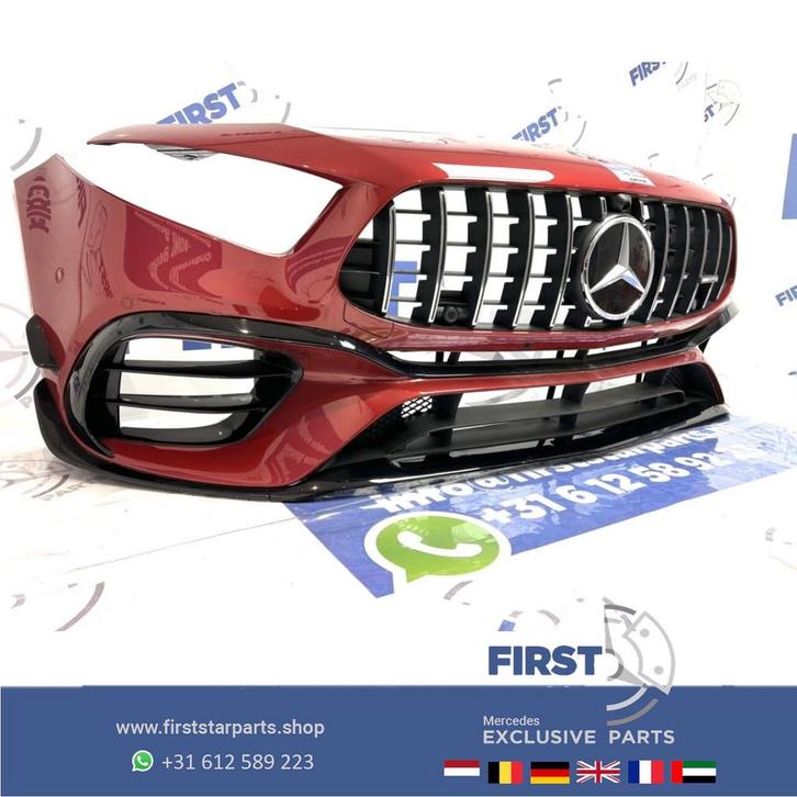 W177 A KLASSE 45 2021 A45 A45S AERO AMG VOORBUMPER ROOD COMP, Auto-onderdelen, Carrosserie en Plaatwerk, Bumper, Mercedes-Benz
