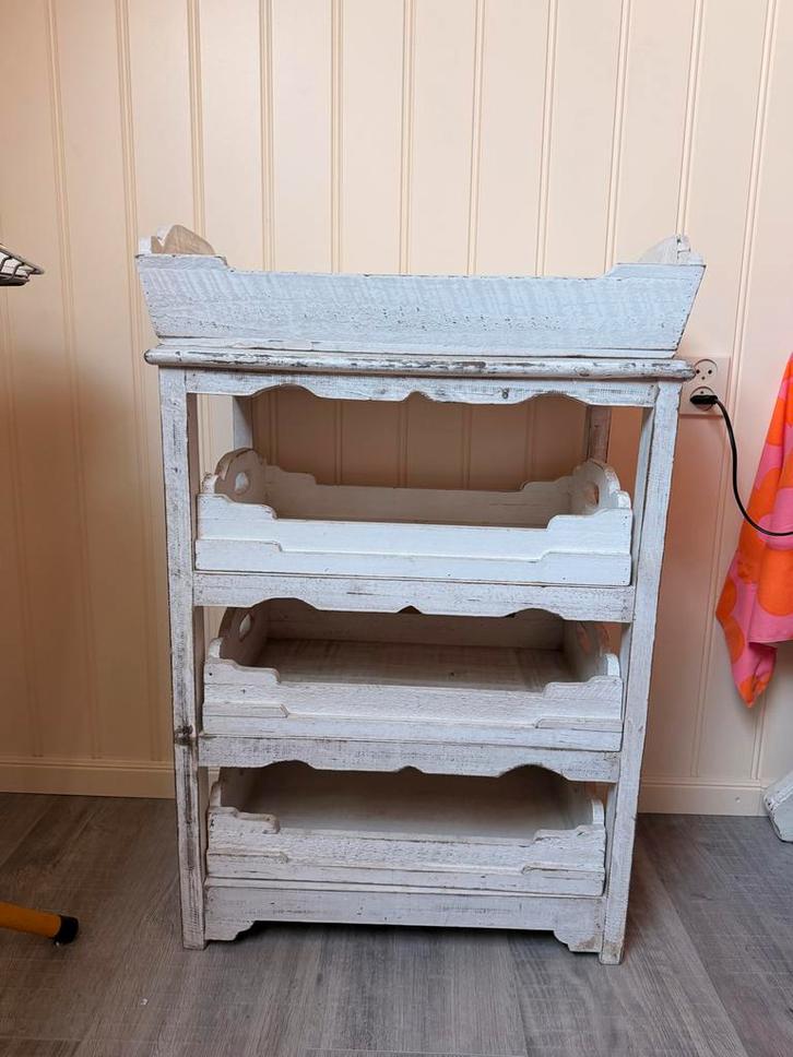 Ladenkastje met dienbladen, Huis en Inrichting, Kasten | Dressoirs, Gebruikt, Minder dan 50 cm, 25 tot 50 cm, Ophalen