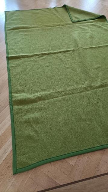 Grote vintage wollen deken plaid wol groen retro jaren 50,60 beschikbaar voor biedingen