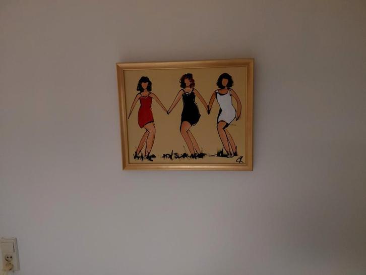 Schilderij corry leushuis in prachtige lijst, Antiek en Kunst, Kunst | Schilderijen | Modern, Ophalen