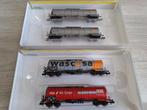 2 sets minitrix wascosa tankers 15129/15163, Gelijkstroom, Trix, Wagon, Ophalen of Verzenden