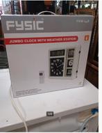 Fysic Jumbo klok met weerstation - verpleegmiddel, Huis en Inrichting, Woonaccessoires | Klokken, ., Nieuw, Ophalen of Verzenden