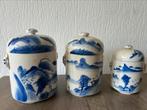 3 antieke Chinese voorraadpotten, Antiek en Kunst, Antiek | Keramiek en Aardewerk, Ophalen