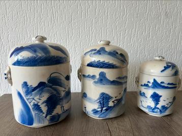 3 antieke Chinese voorraadpotten beschikbaar voor biedingen