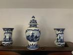 Delfts Blauw Vazen Set - 3 Stuks, Antiek en Kunst, Antiek | Vazen, Ophalen