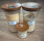 WOODWICK VANILLA BEAN SET 2x large 1x small, Huis en Inrichting, Woonaccessoires | Kandelaars en Kaarsen, Ophalen of Verzenden