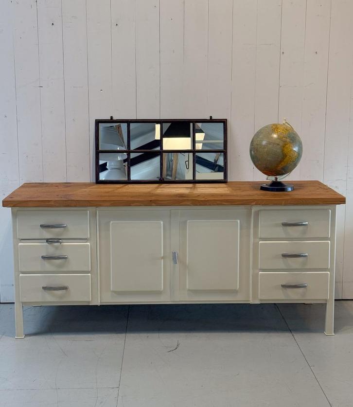 Bakkerswerkbank, Vintage werkbank, Dressoir, Keukeneiland, Antiek en Kunst, Curiosa en Brocante, Ophalen of Verzenden