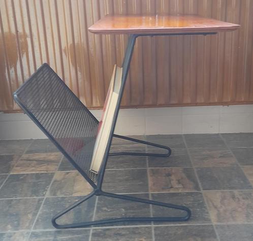 Vintage Pastoe Cees Braakman lectuurbak bijzettafel 50ties, Huis en Inrichting, Tafels | Bijzettafels, Gebruikt, Rechthoekig, 45 tot 60 cm