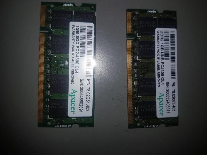 Diverse heugen bankjes, Computers en Software, RAM geheugen, Gebruikt, DDR2, Ophalen of Verzenden