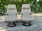 Stressless relax fauteuils met voetenbankjes, Ophalen of Verzenden, Zo goed als nieuw, 50 tot 75 cm