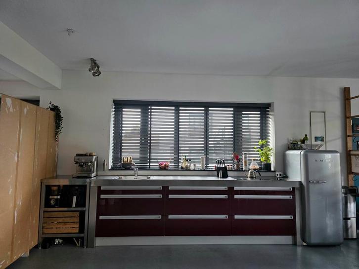 RVS keukenblok, Huis en Inrichting, Keuken | Complete keukens, Enkelwandige keuken, Wit, Staal of Rvs, Ophalen of Verzenden