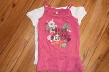 Roze top en shirt in maat 104 beschikbaar voor biedingen