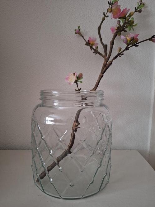 Glazen vaas/snoep pot/voorraad pot/multifunctioneel met ruit, Huis en Inrichting, Woonaccessoires | Vazen, Zo goed als nieuw, Overige kleuren