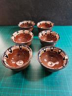 6 Vintage Kommetjes - Bulgaars Troyan Aardewerk, Ophalen of Verzenden