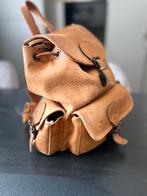 Rugtas leder camel, Ophalen of Verzenden, Zo goed als nieuw, Overige merken, 30 tot 45 cm